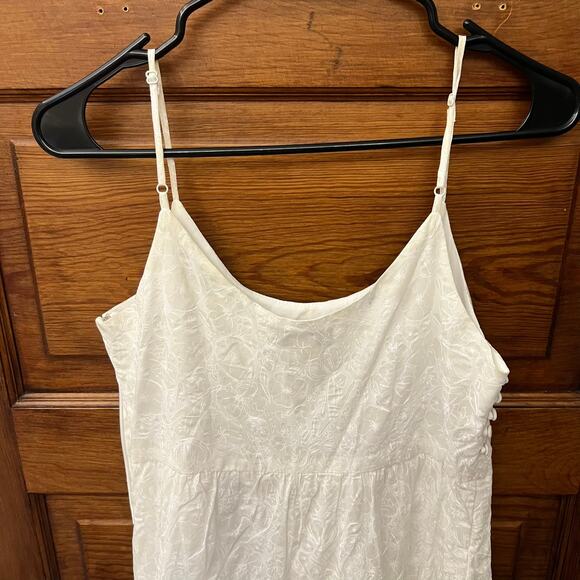 Club Monaco Tiered Travellers Maxi Dress Size 0 White Women's Light - Picture 2 of 16